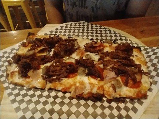 Meat lovers flatbread