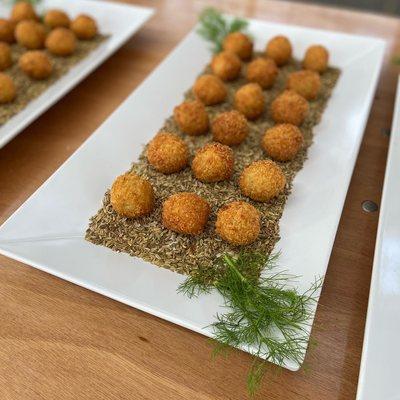 Fennel risotto fritters