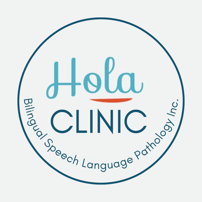 Hola Clinic Bilingual Speech Language Pathology logo. Can you find the face? :)