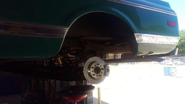 Performance disc brake upgrade on this 1971 chevy!