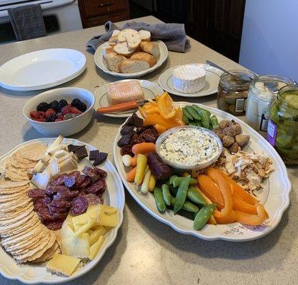 Some meat, cheeses and bread from Oh Momma's.