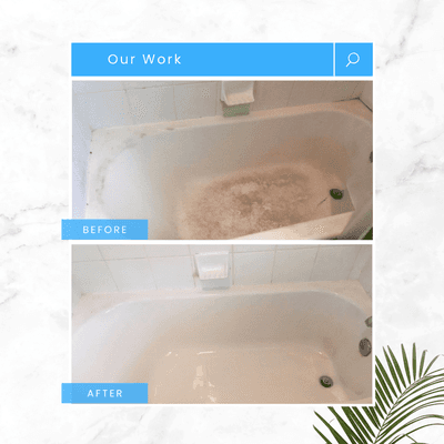 This tub went from dull to dazzling! Now it's ready for some serious relaxation. 

Relax, let our team make your bathtub shine!