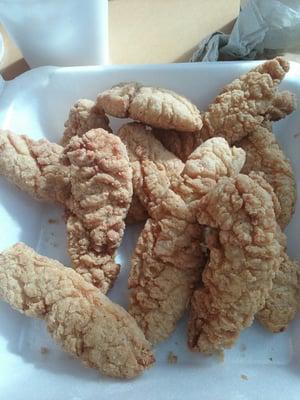 "Frozen"chicken from a package unlike fresh breaded. Yuck!!