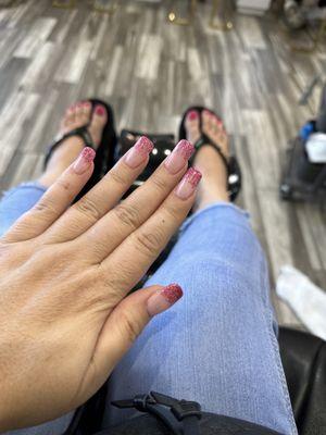 Nails by Aivy and pedi by Kevin