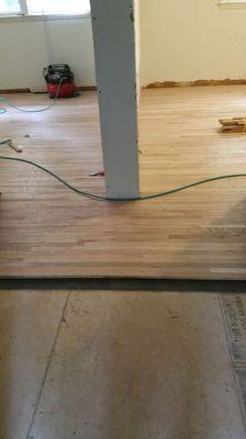 Hardwood floor installation