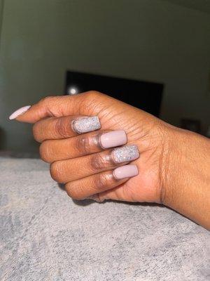 Acrylic w/ gel nails $35