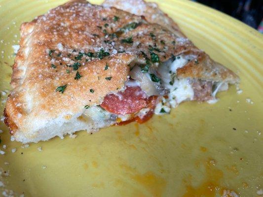 Inside of the calzone