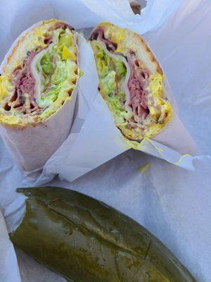 Hot pastrami and big pickle