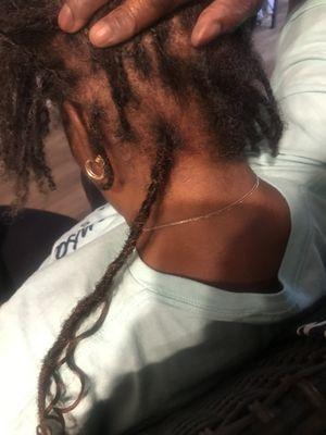 Crochet dreads on top natural dreads