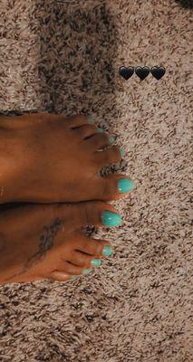 Cute color great pedicure