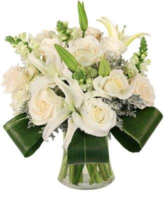 Expected this bouquet with white roses