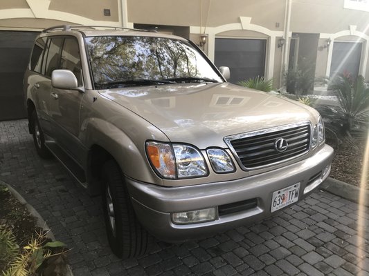 Results of LV 1 EXT Service on this 2000 Lexus GX470.