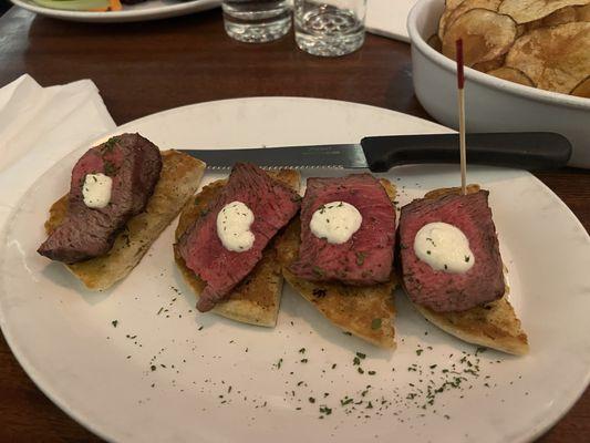 Filet mignon sliders