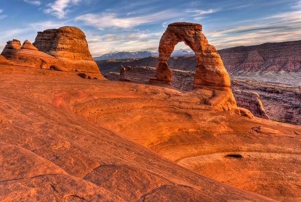 Take a drive to Arches and enjoy some of the many hikes.  Shown here is Arches National Park and Delicate Arch