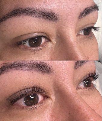 Keratin lash lift