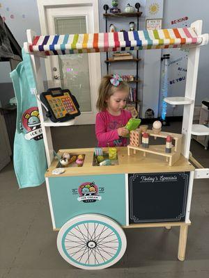 Little ice cream station.