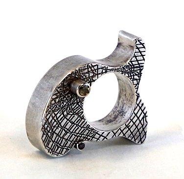 Silver cast ring