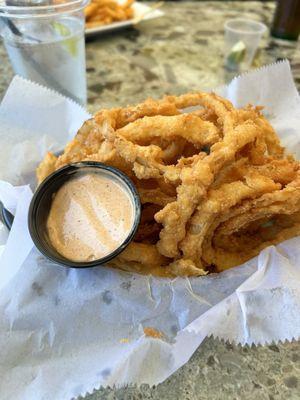 Onion Rings with kicker sauce