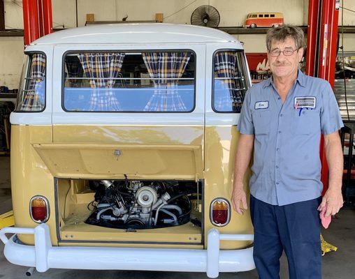 Ken's always tinkering with something around the shop!! Like this VW Type 2