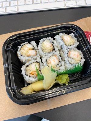 16. Shrimp Tempura Roll - $6.55 (including tax)