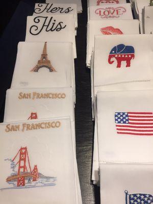 San Francisco design or patriotic themed napkins