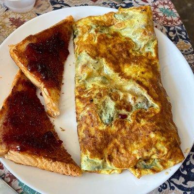 The BEST veggie omelette around!