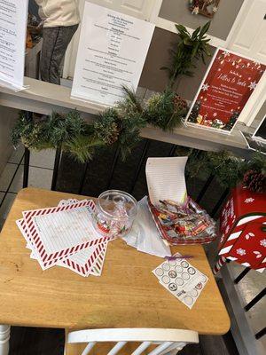 A letters to Santa table set up for the holidays!