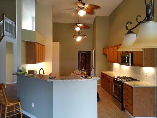 The homeowner picked out these fans for this Kitchen Lighting project and we installed - Columbus, Ohio (2 of 2)