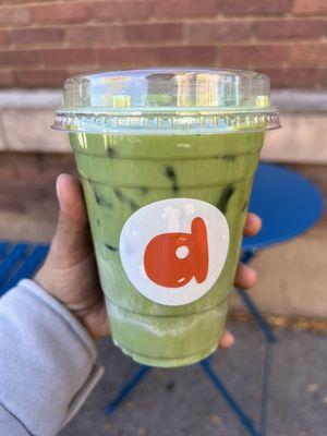 Iced matcha latte