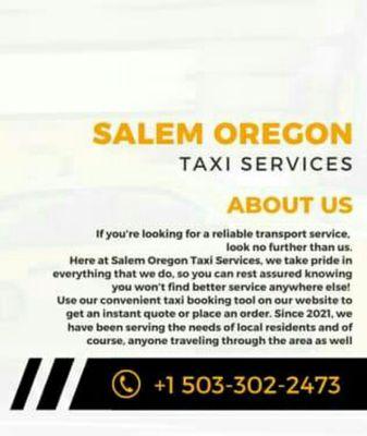 SALEM OREGON TAXI SERVICES were founded in 2021 to make life easier for families, the elderly, and individuals--