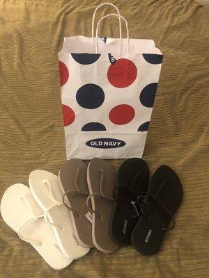 In store pick up prize-cute flip flops!