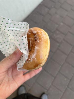 Bite size donut for 1/2 a person