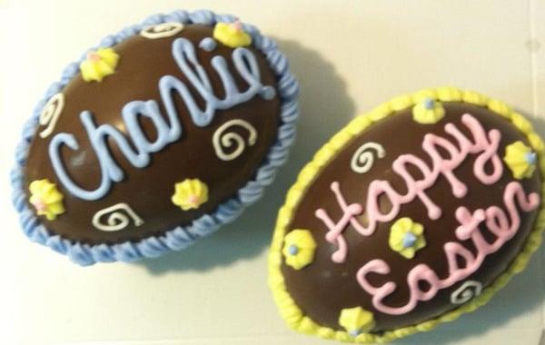 Handmade Easter Eggs, decorated by Becky's Cake Confectionery