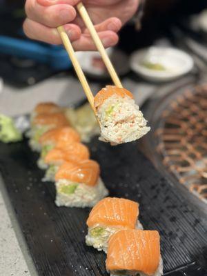 A subtle but delicious truffle flavor in the salmon roll