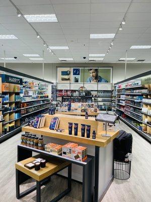 Men's skincare. The entire cosmetics and skincare section is really nice.