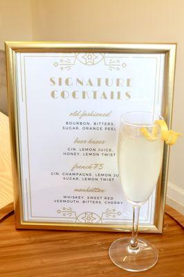 We help you with signature cocktails for your event  and a custom menu for every bar package