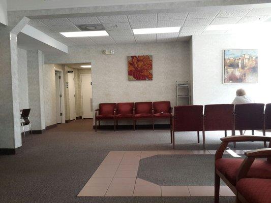 Spacious,  clean waiting room with Brighthouse WiFi (i.e. for Brighthouse customers)