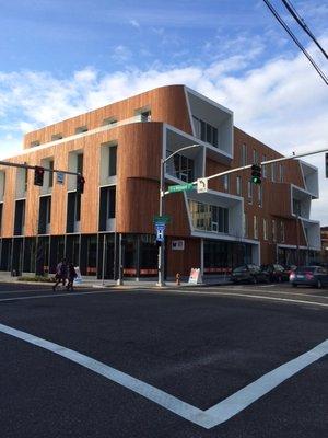 One North bldg in Portland, stained and sealed with Timber Pro UV