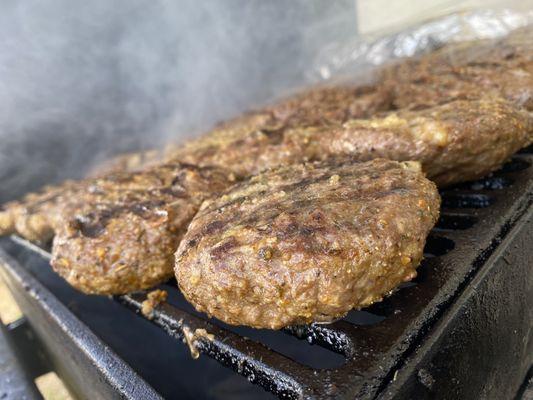 Stuffed Shrimp Burgers.