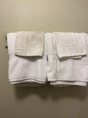 Call this a new clean towel? Dirty ass place