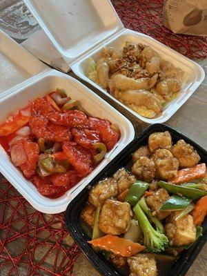 Sweet & Sour Fish, Walnut Shrimp & Bean Curd Home Style