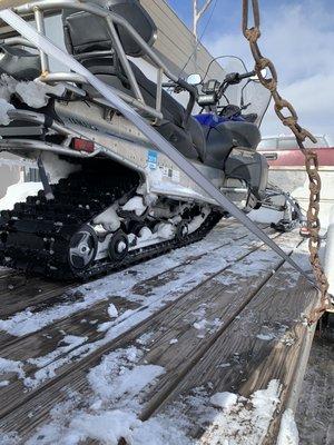 Snowmobile, Ready to be rented out