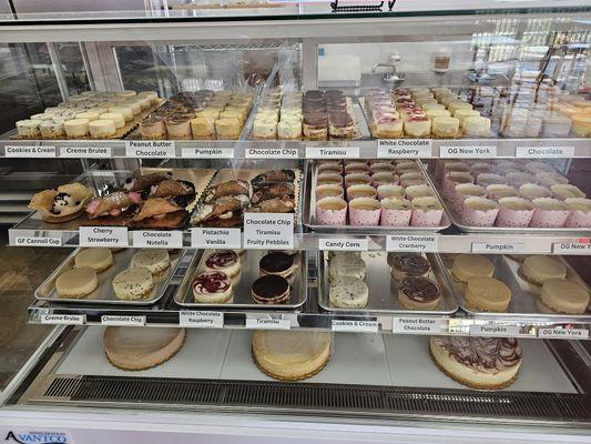 Our wide variety of cheesecakes and cannoli