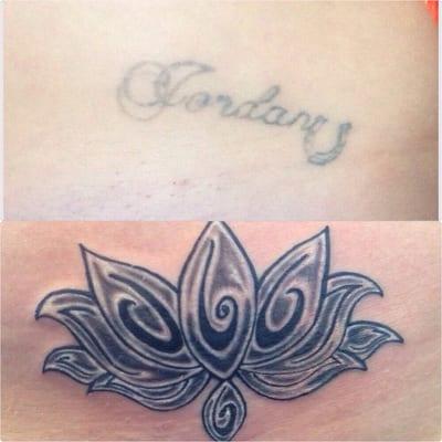 The cover up Deb did for me today! I had 2 sessions of laser removal before getting this done. Looks great, and I love it!!!