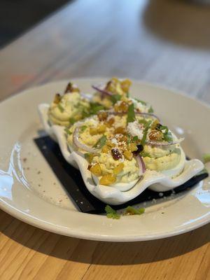 Mexican Street Corn Deviled Eggs