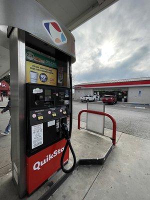 Pump view of the store.