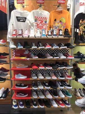 New selection of Vans. Collaboration from Disney to Different colored Old Schools to Skate Hi's!