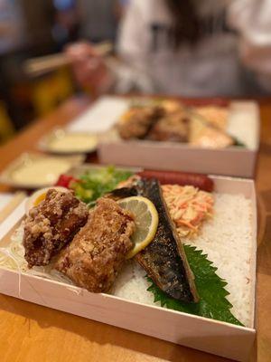 grilled mackerel bento boxe