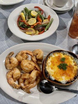 Fried Shrimp with 2 Sides