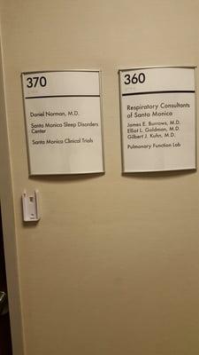 Entrance to Dr. Norman's office. 3rd Floor